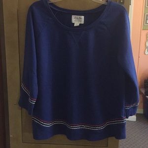 Lucky Lotus blue with red and white trim